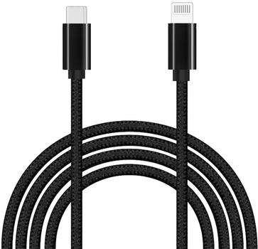 Kabel alkaya Speed Flex Braided USB-C - Lightning 15W 1M Black (CL-60001)