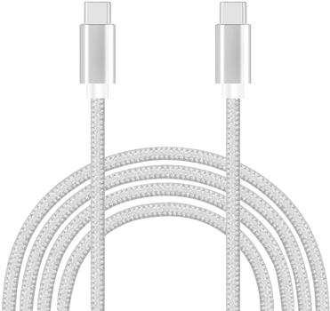 Kabel alkaya Speed Flex Braided USB-C - USB-C 65W 1M White (CL-60006)