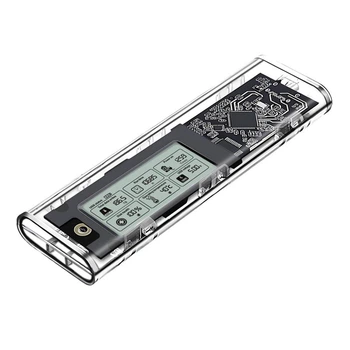 Зовнішня кишеня з дисплеєм XON MemoryCase для M.2 NVMe (PCIe) USB 3.1 Type-C (XSC4C13NV1PT 2148) Прозора