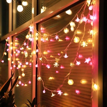 Гирлянда праздничная юсб для новогодних праздников вечеринок и праздничных украшений 10 метров 80 led usb или батарейки на выбор желто розовая