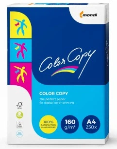 Бумага офисная картон А4, 160 г/м², 250 л, A+, Color Copy Mondi Бумага плотная А4 для принтера