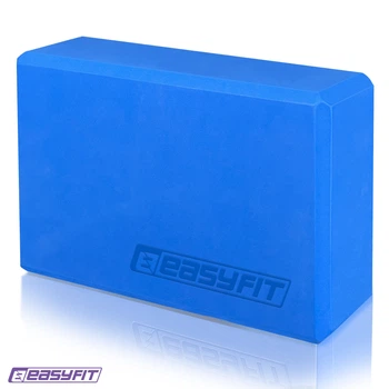 Блок для йоги (йога блок, кирпич для йоги) EasyFit синий