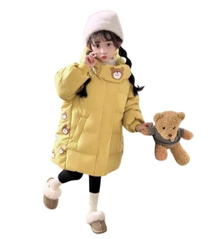 Пальто зимнее детское желтое унісекс Bear 130 (10640)