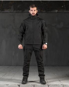 Костюм Софтшел Чорний SoftShell на флісі 4XL