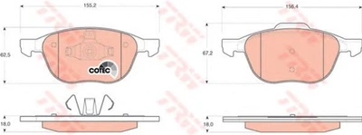 Дискові гальмівні колодки TRW (GDB1583)