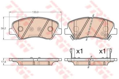Дискові гальмівні колодки TRW (GDB3548)