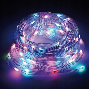 Світлодіодна гірлянда лінійна Eurolamp 100 діодів 10 м USB RGBIC Tuya (LED-GL-100/10/RGBIC)