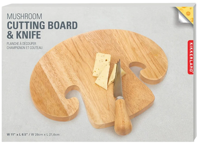 Zestaw akcesoriów do krojenia Kikkerland Mushroom Cutting Board & Knife 2 szt. (0612615121935)