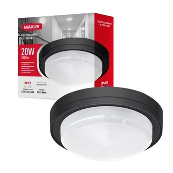 Светильник светодиодный накладной MAXUS MBH 20W 3CCT IP65 BL Circle
