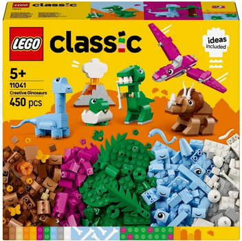 Zestaw klocków LEGO Classic Kreatywne dinozaury 450 elementów (11041)