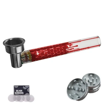 Трубка Стеклянная С Гриндером «D&K Red»