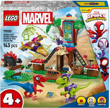 Zestaw klocków LEGO Marvel Spidey Bitwa Spidey’ego i Gobby’ego przy domku na drzewie 143 elementy (11200)