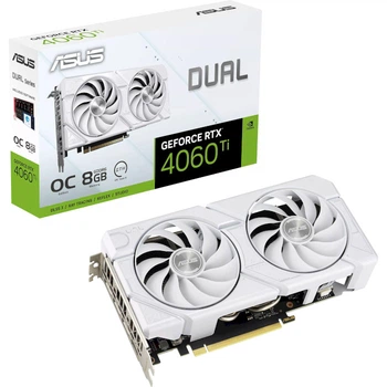 Видеокарта NVIDIA RTX 4060 TI DUAL Asus 8GB GDDR6 EVO WHITE PCIe 4.0