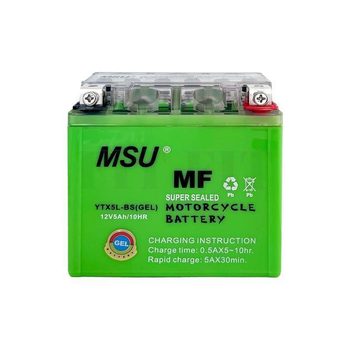 Акумулятор GEL 12V/5AH -/+ YTX5L-BS MSU