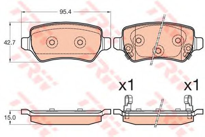 Гальмівні колодки TRW (GDB3585)