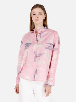 Сорочка бавовняна оверсайз жіноча Colin's CL1068909PIN XS-S Pink (8684112211817)