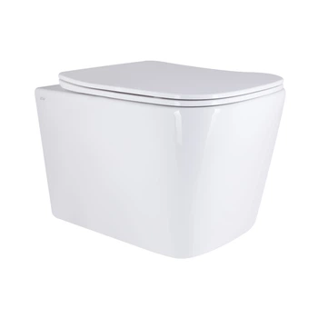 Унітаз підвісний Qtap Tern Ultra Quiet безобідковий з сидінням Soft-close WHITE QT17332303AWSD00052570