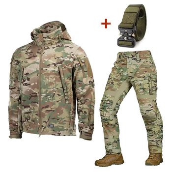Форма M-Tac Куртка SoftShell + Штани Sturm Gen.II Nyco Extreme мультикам + Подарунок ремінь Кобра розмір S