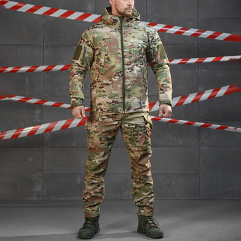 Утеплена форма 7.62 Tactical Softshell Куртка на силіконі + Штани мультикам розмір 4XL