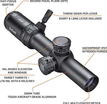 Приціл Bushnell AR Optics 3-9x40mm DropZone-223 SFP