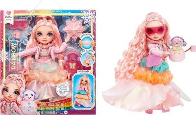 Кукла Rainbow High Bella Pink Winter Wonderland Рейнбоу Хай Белла с аксессуарами Зима