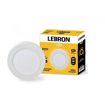Накладной светодиодный светильник 6W Lebron с металлическим корпусом 4100K белый IP20 L-PRS-641