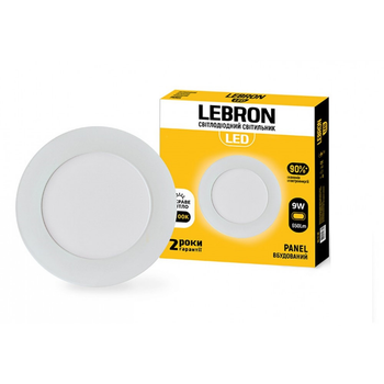 Врезной светодиодный светильник 9W Lebron с металлическим корпусом 4100K белый IP20 L-PR-941
