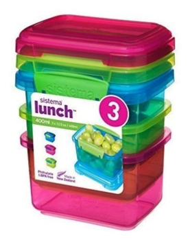 Контейнер для ланчу Sistema Rectangular Lunch Box 3 шт 400 мл (9414202415448)