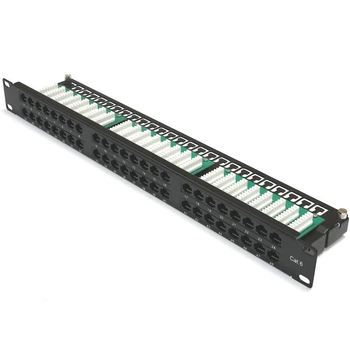 Мережева патч-панель 19", 48 порти, 1U, cat.6, UTP, Kingda KD-PP37-UTP-C6-48P-1U