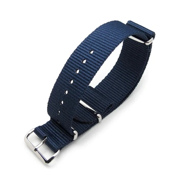 Ремешок для часов тактический MILTAT G10 Nato Nylon Navy Blue 18 або 20 мм 20 мм