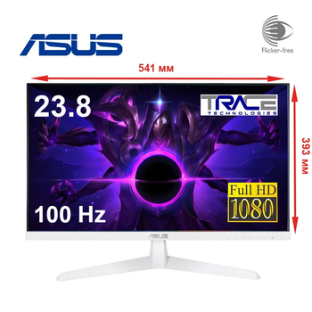 Монитор ASUS VY249HF-W безрамочный IPS 1920x1080 Full HD 23.8"