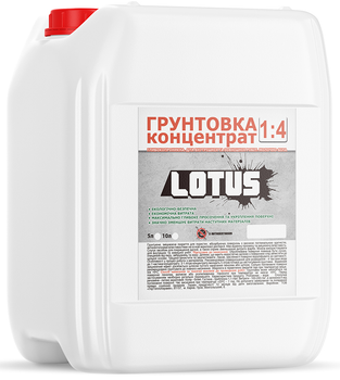 Грунт-концентрат 1:4 Lotus, акриловый, 10 л