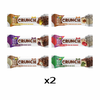 Протеиновые батончики FitWin CrunchBar АССОРТИ без сахара 50 грамм 12 штук (04820363248973)