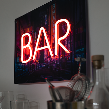 Dekoracyjny neon LED Fizz Creations Bar 42 x 29 cm (5060949249040)