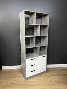 Шафа-стелаж Asti 1960x800x354 мм. Бетон/Білий