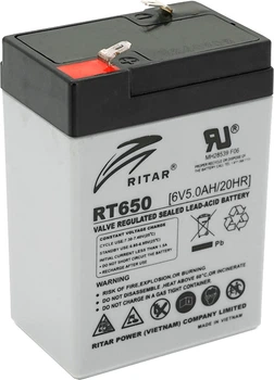 Аккумуляторная батарея Ritar RT650 AGM 6V 5Ah (YT38982)