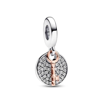 Срібна намистина Pandora "Сім’я – це ключ до щастя" 783236C01 .