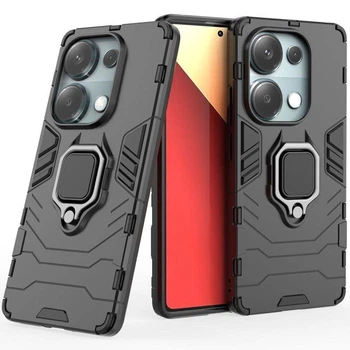 Чохол Fiji Ring для Xiaomi Redmi Note 13 Pro броньований бампер із кільцем підставкою чорний