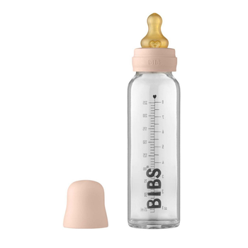 Скляна дитяча пляшечка BIBS Baby Glass Bottle повний комплект Пудра - 225ml
