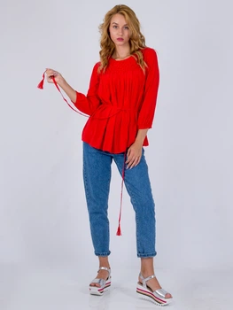 Блуза с завязками Only 116151006 XS (82887XS) Красный