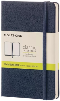 Записна книга Moleskine Classic 9 х 14 см 192 сторінки без лініювання Сапфір (8051272893649)