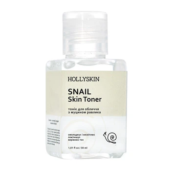 Тоник для лица с муцином улитки HOLLYSKIN Snail Skin Toner (travel size) 30 ml