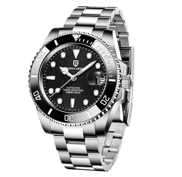 Мужские механические часы Pagani Design PD-1661 Submariner Silver-Black