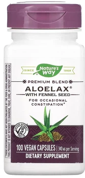 Алое вера з фенхелем Nature's Way Aloelax with Fennel Seed 340 мг 100 вегетаріанських капсул (033674009000)