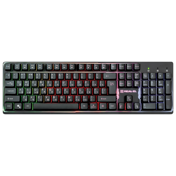 Клавиатура REAL-EL Comfort 7011 Backlit Ukr Black
