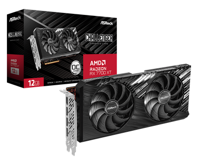Відеокарта ASRock Radeon RX 7700 XT Challenger 12GB OC (RX7700XT CL 12GO)