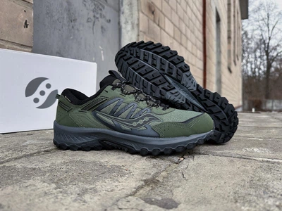 Кроссовки мужские Saucony Grid Peak GTX S70849-2 Gore-tex 46 (11.5 US) 29.5 см Forest Black хаки (11111861)