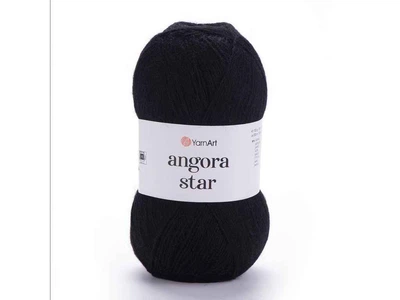 Пряжа YarnArt Angora Star чорний 80% акрил 20% бавовна 500м 100г 5шт/уп 585 - Black