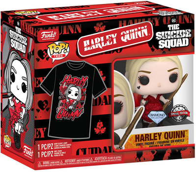 Zestaw prezentowy Funko Pop! & Tee DC Comics Escuadron Suicida Harley Quinn Figurka 9 cm + Koszulka Rozmiar S (889698567459)