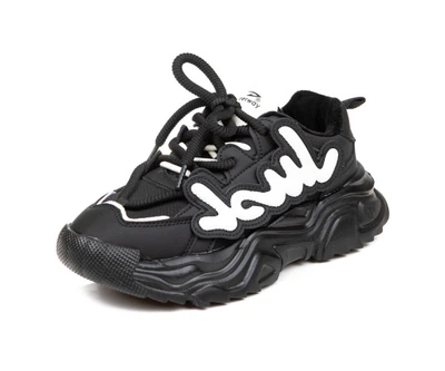 Кроссовки Fashion 55015 чорно-білі (38-41) Чёрный 38